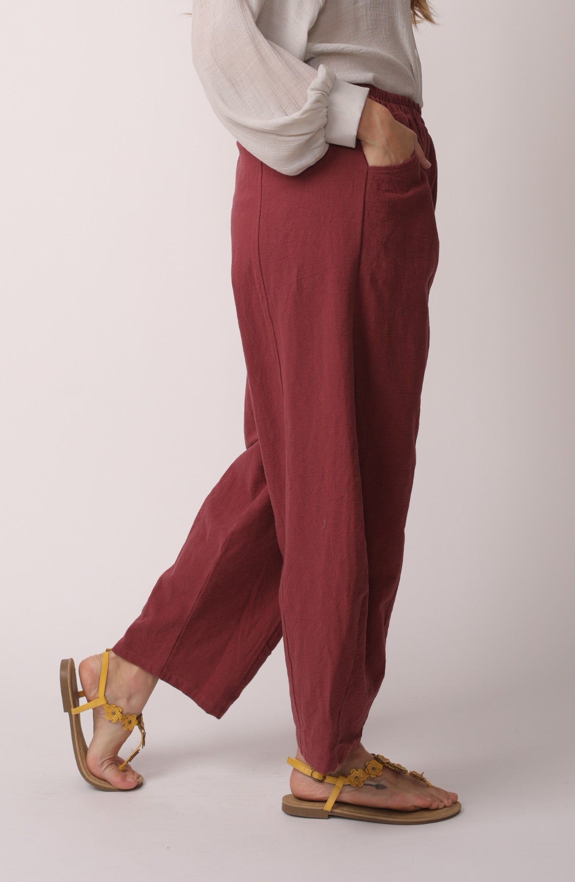 Japanese Zen Cotton Linen Palazzo Pants | Zen