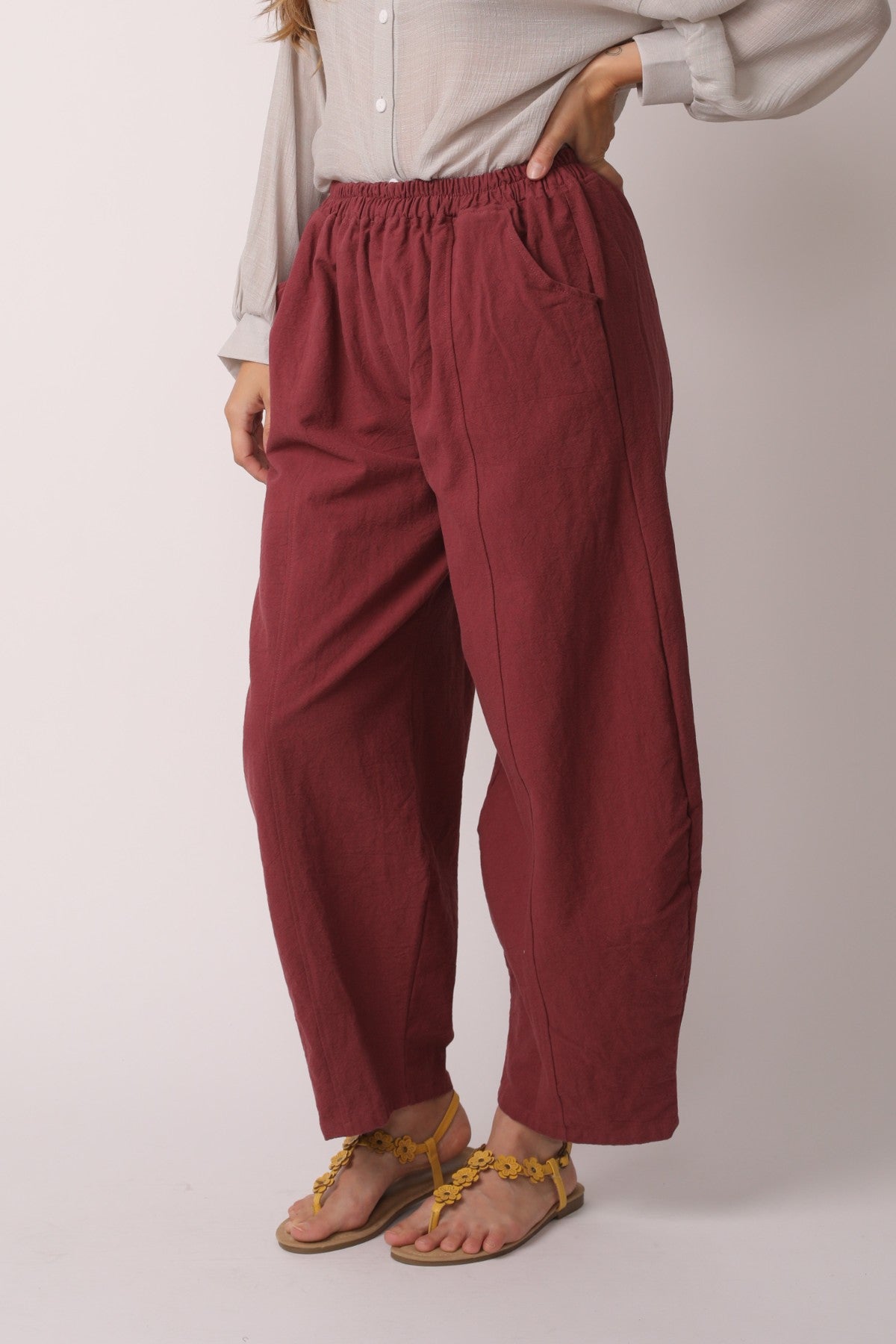 Japanese Zen Cotton Linen Palazzo Pants | Zen