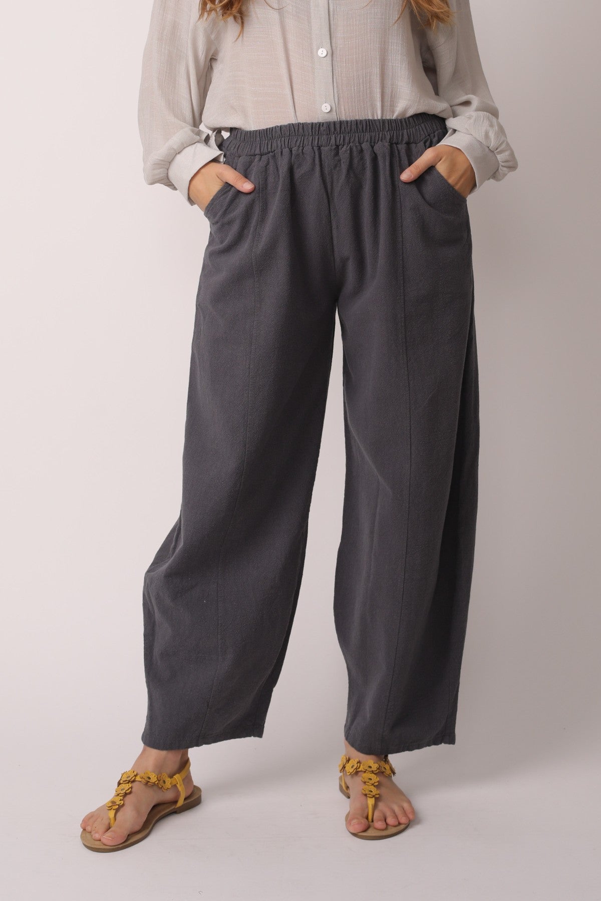 Japanese Zen Cotton Linen Palazzo Pants | Zen