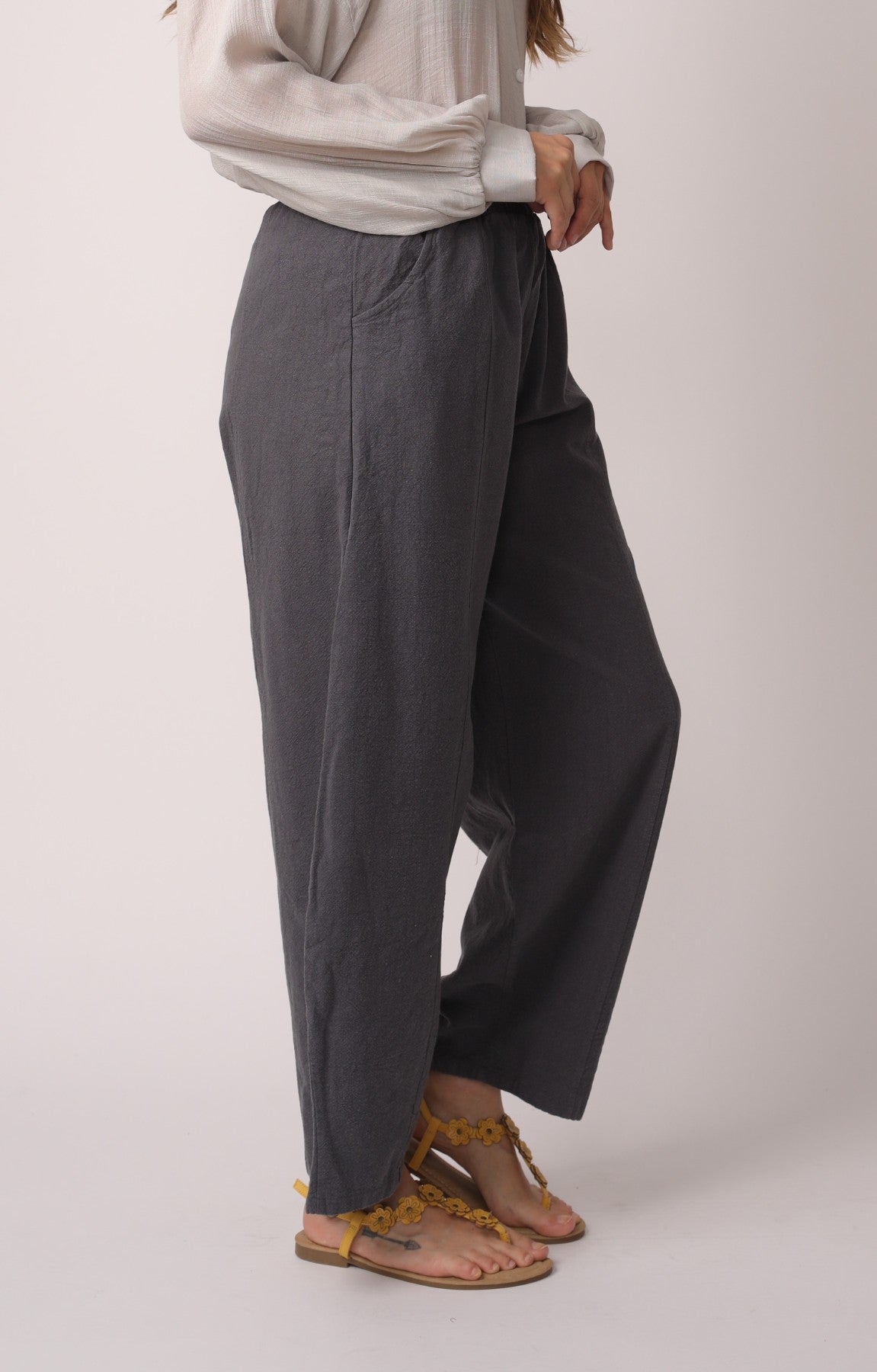 Japanese Zen Cotton Linen Palazzo Pants | Zen