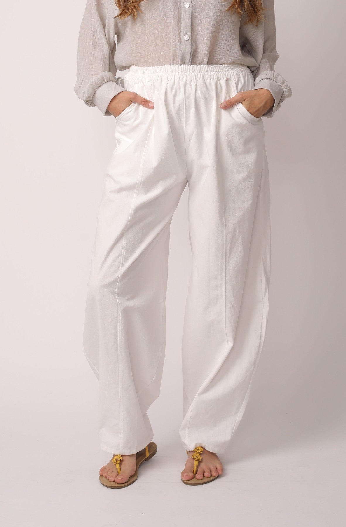 Japanese Zen Cotton Linen Palazzo Pants | Zen