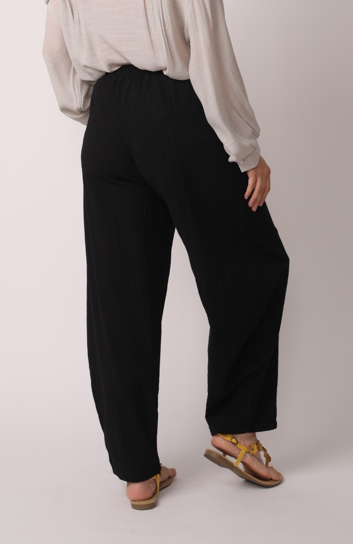 Japanese Zen Cotton Linen Palazzo Pants | Zen