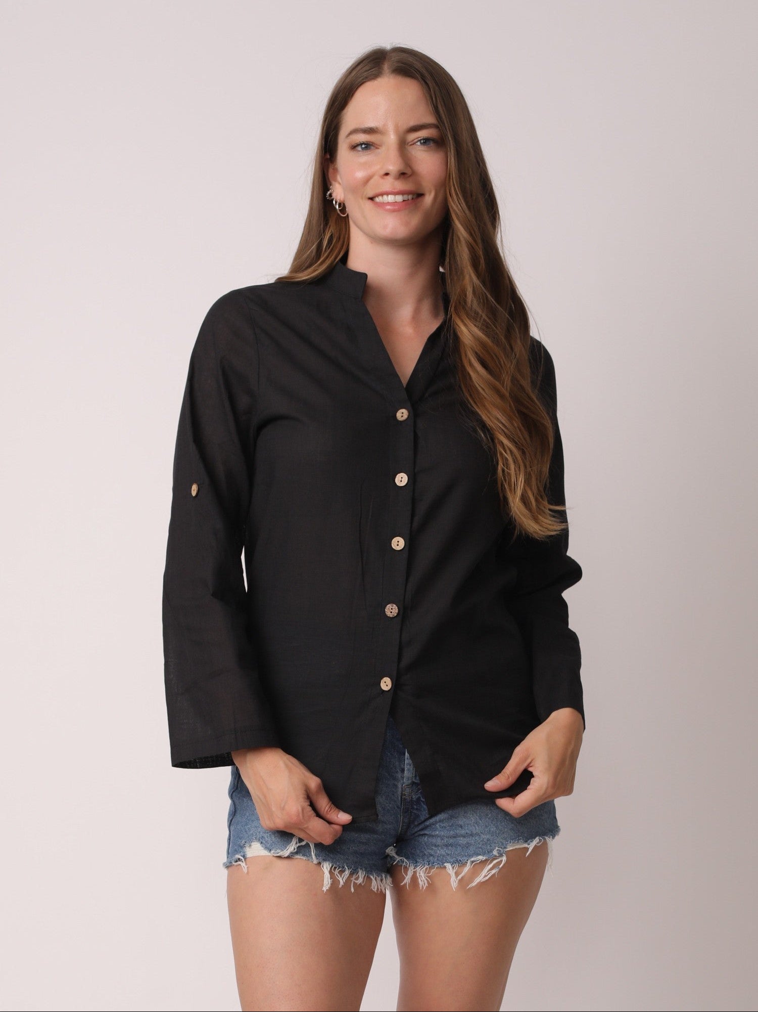 Boheme Button Up Cotton Linen Shirt