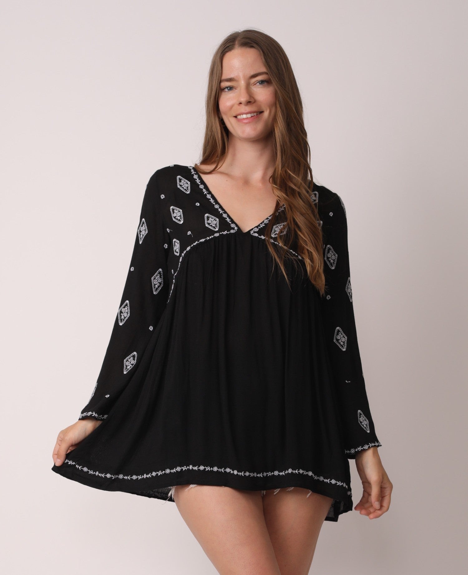 Elegant Diamond Print Blouse for Women