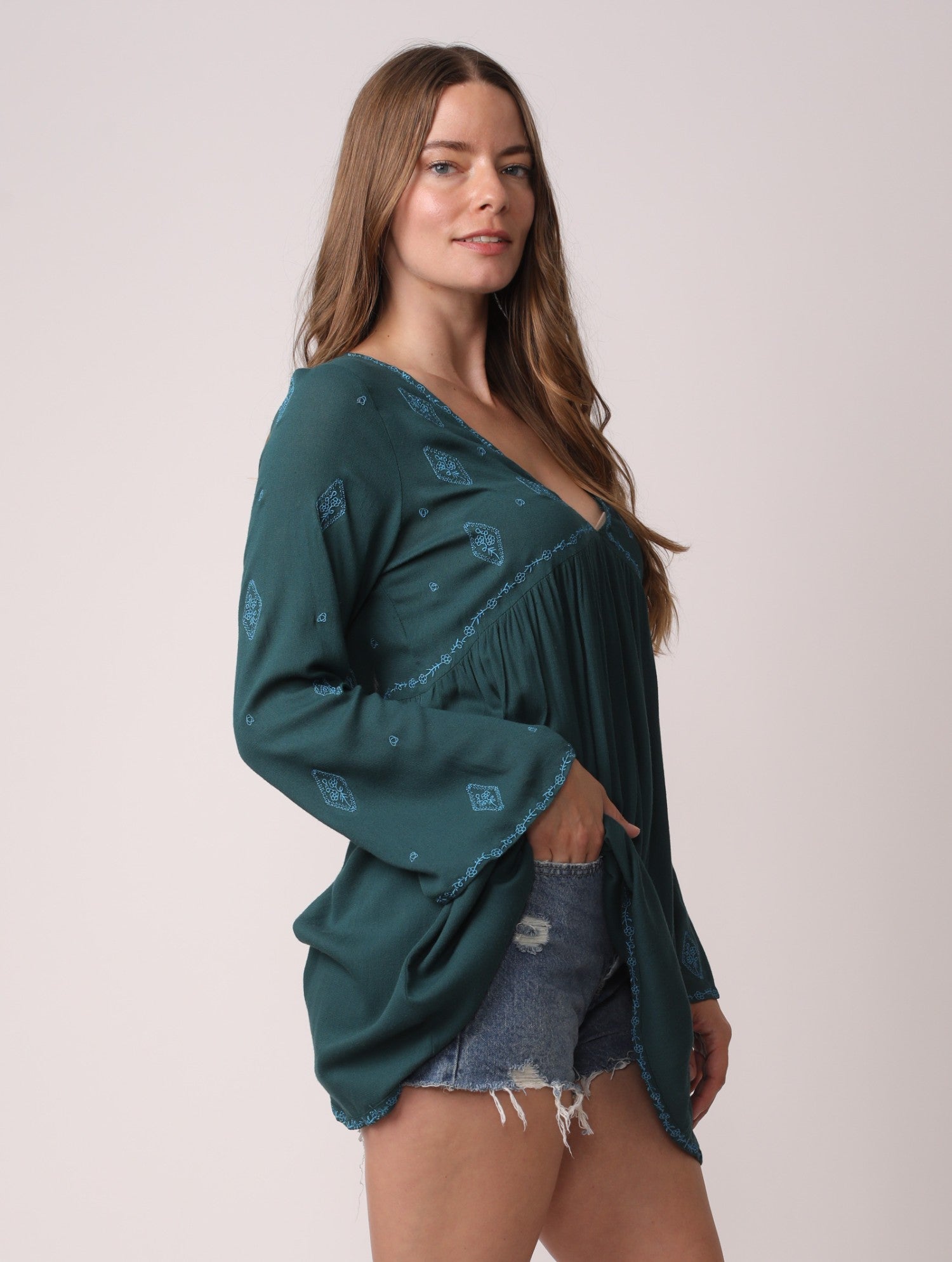 Elegant Diamond Print Blouse for Women