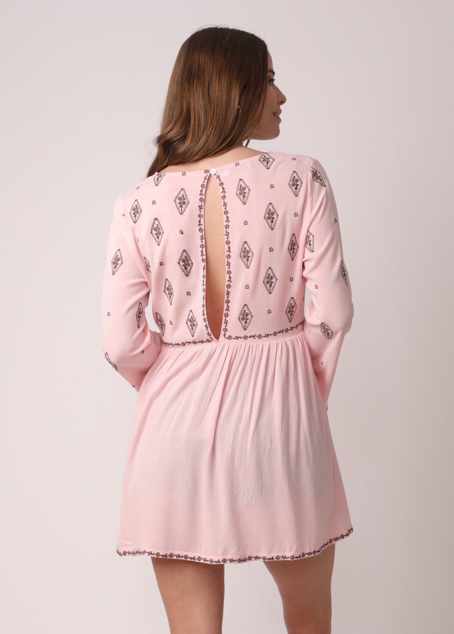 Elegant Diamond Print Blouse for Women