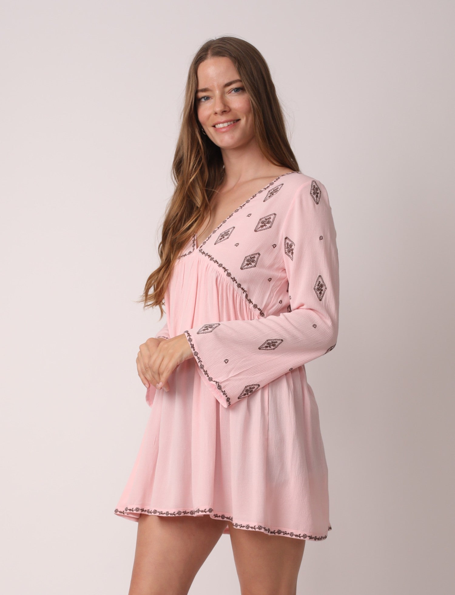 Elegant Diamond Print Blouse for Women