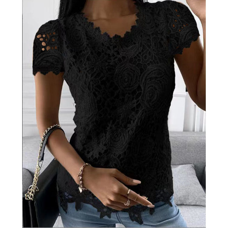 Lunar Weave Cotton Lace Shirt