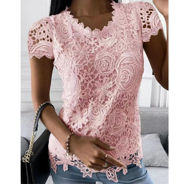 Lunar Weave Cotton Lace Shirt