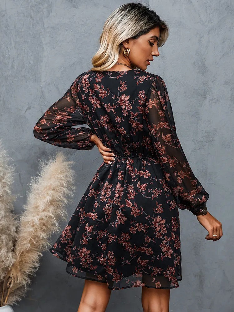 Orchid Grace Floral Midi Dress
