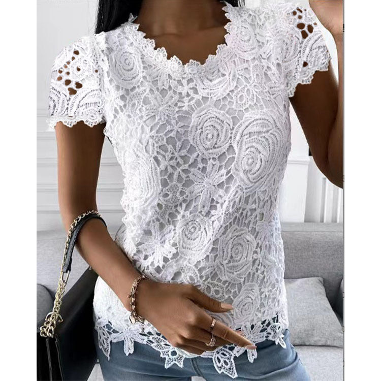 Lunar Weave Cotton Lace Shirt