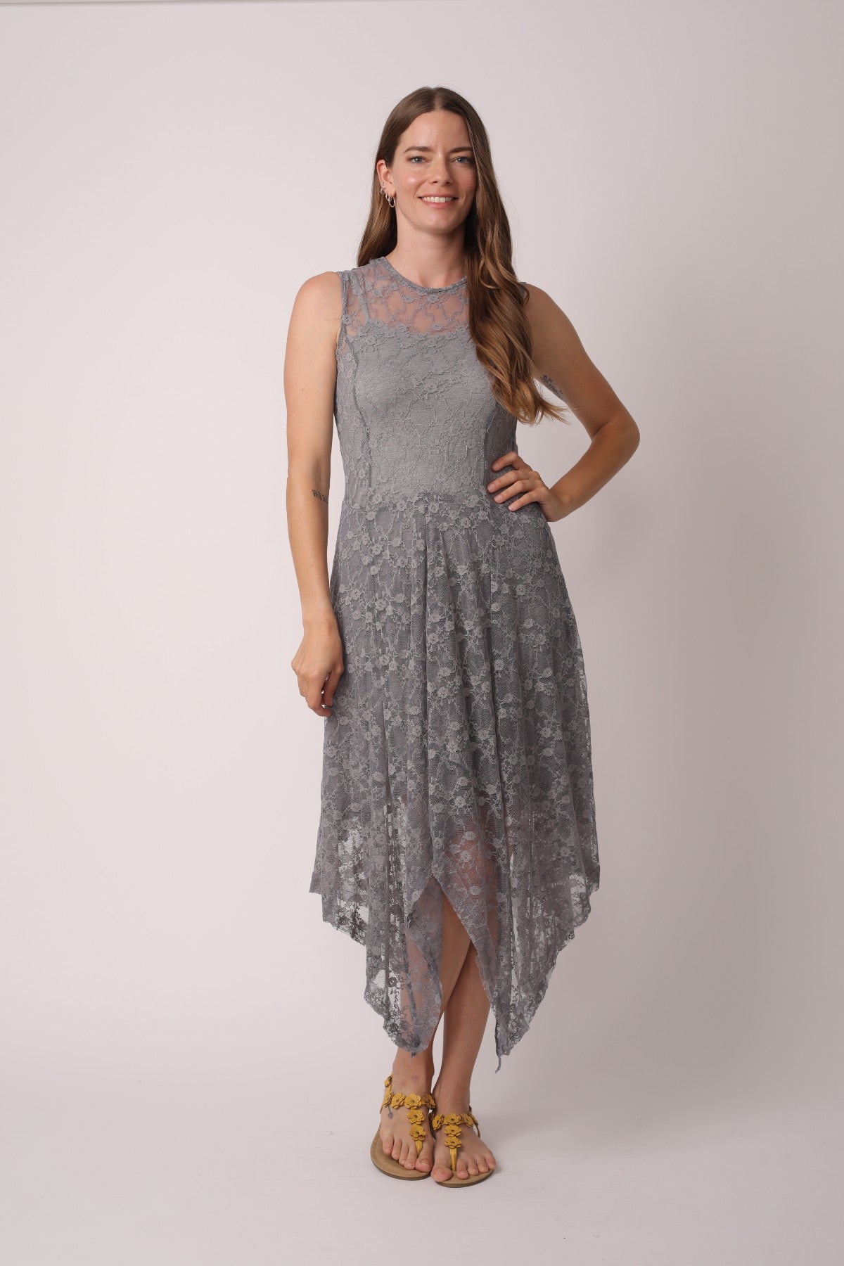 Layered Irregular Lace Bohemian Dress