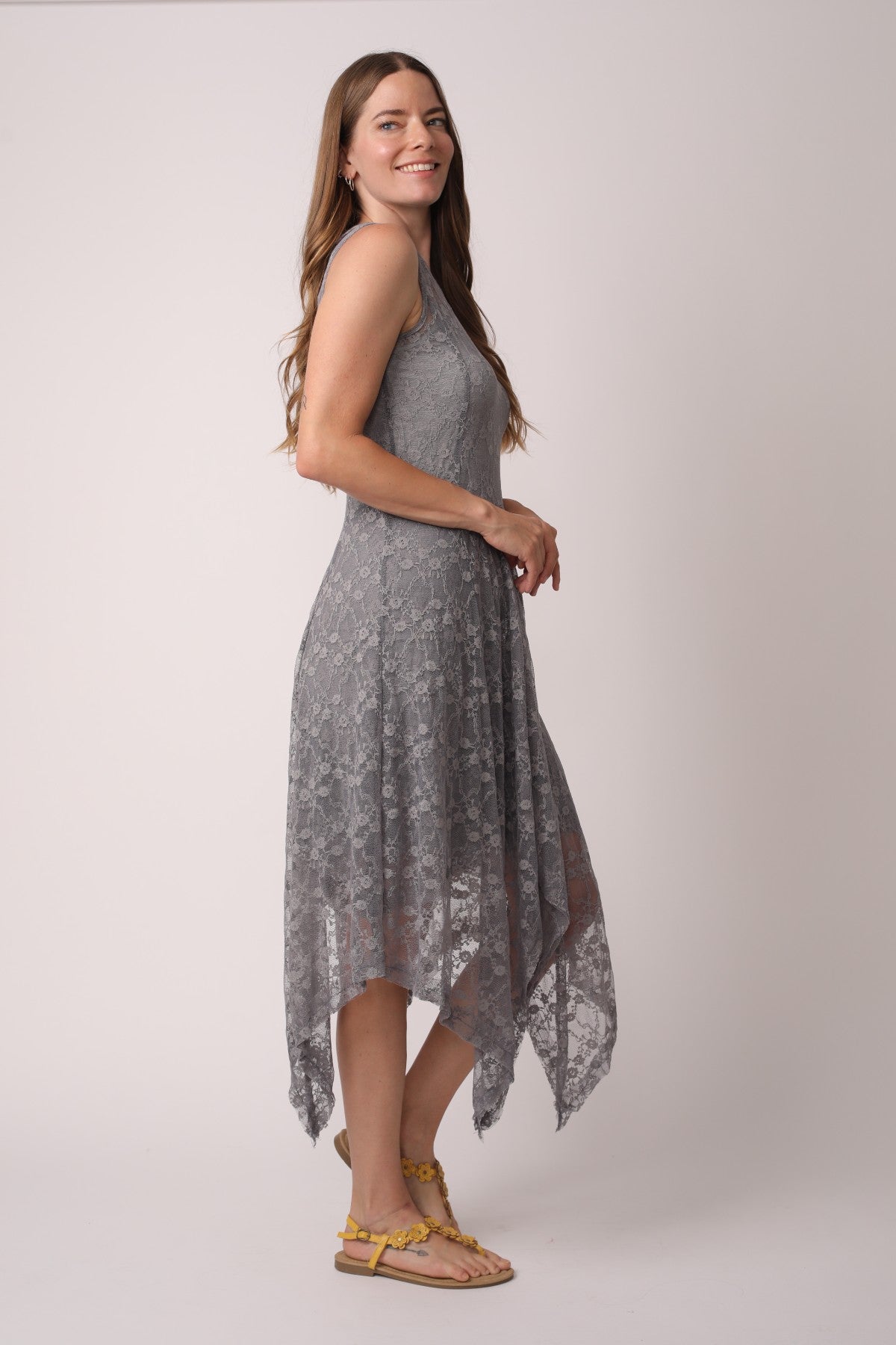 Layered Irregular Lace Bohemian Dress