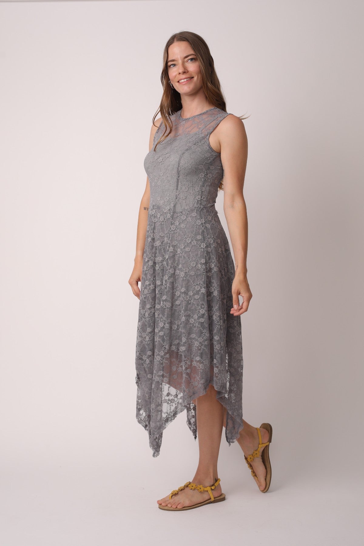 Layered Irregular Lace Bohemian Dress