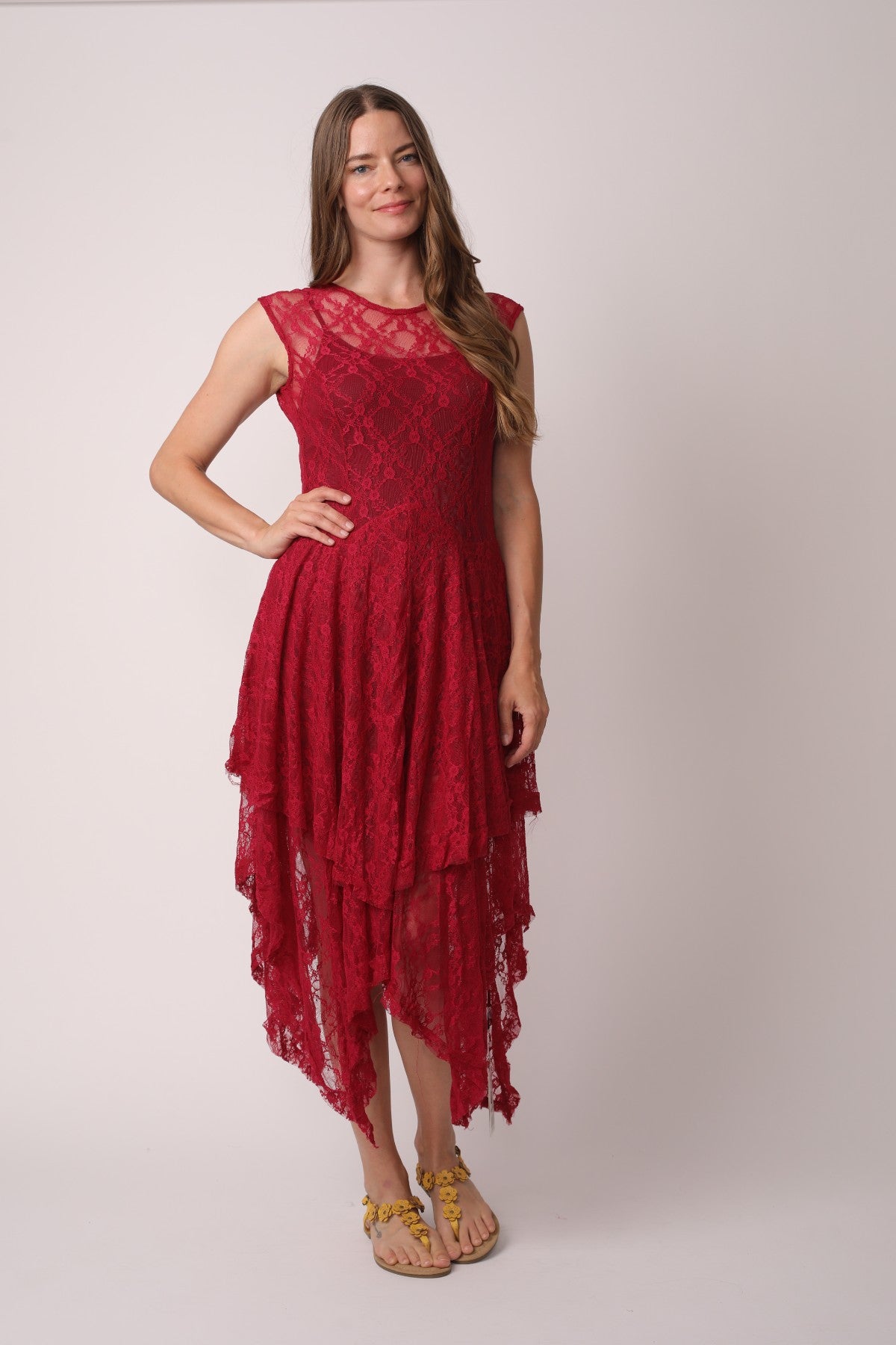 Layered Irregular Lace Bohemian Dress