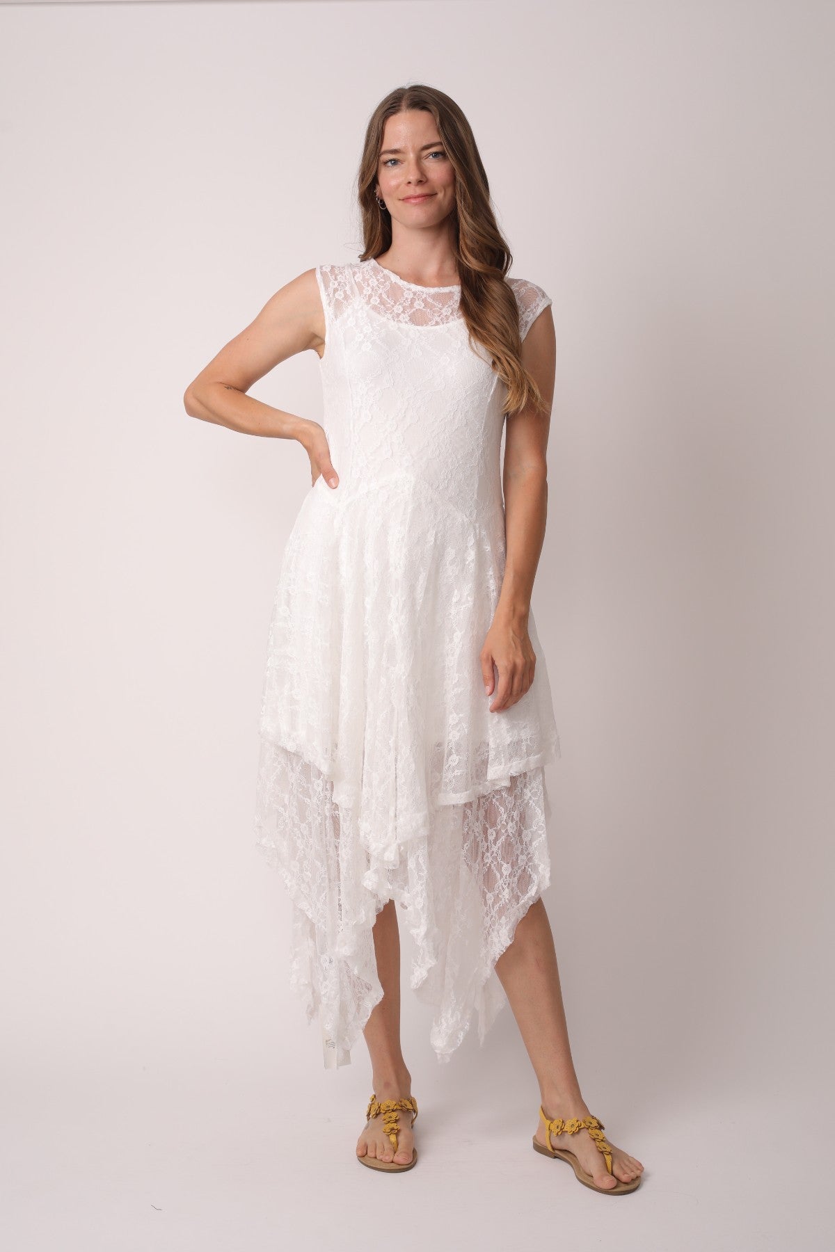 Layered Irregular Lace Bohemian Dress