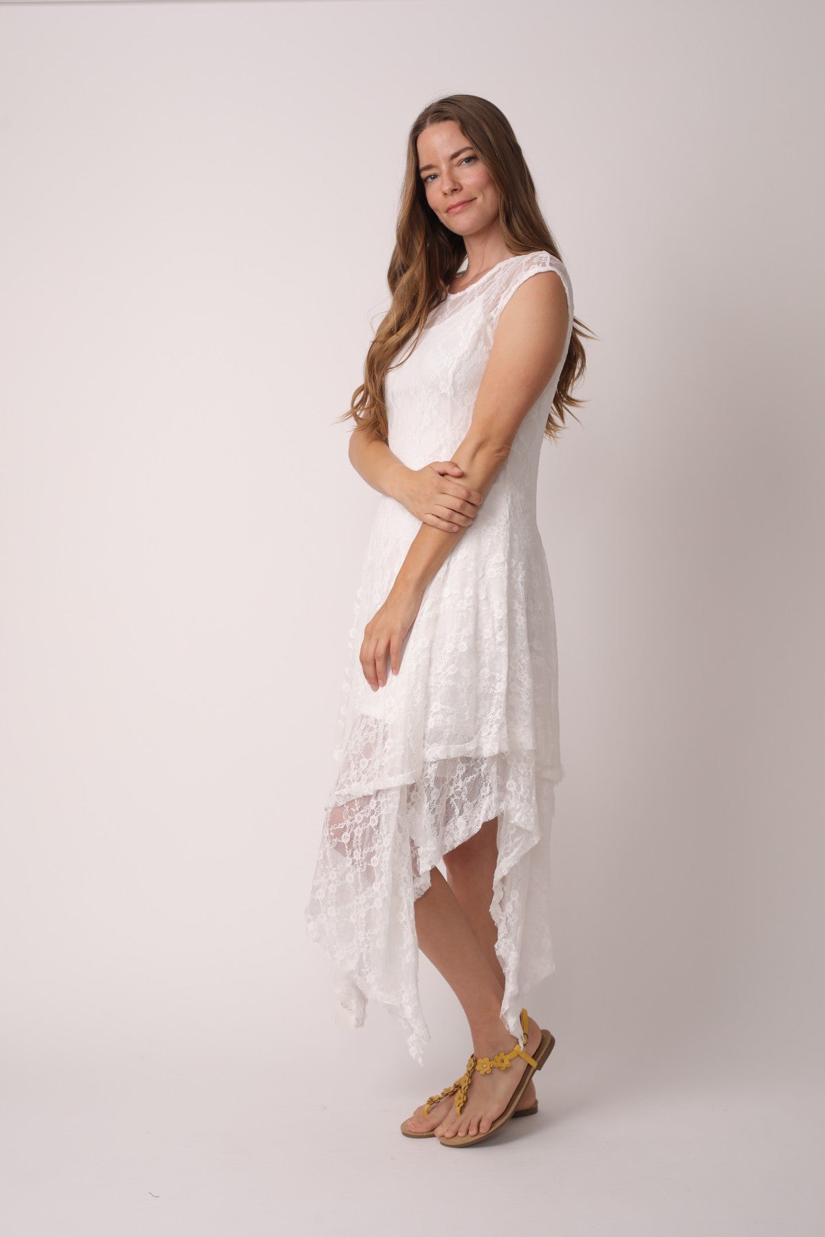 Layered Irregular Lace Bohemian Dress