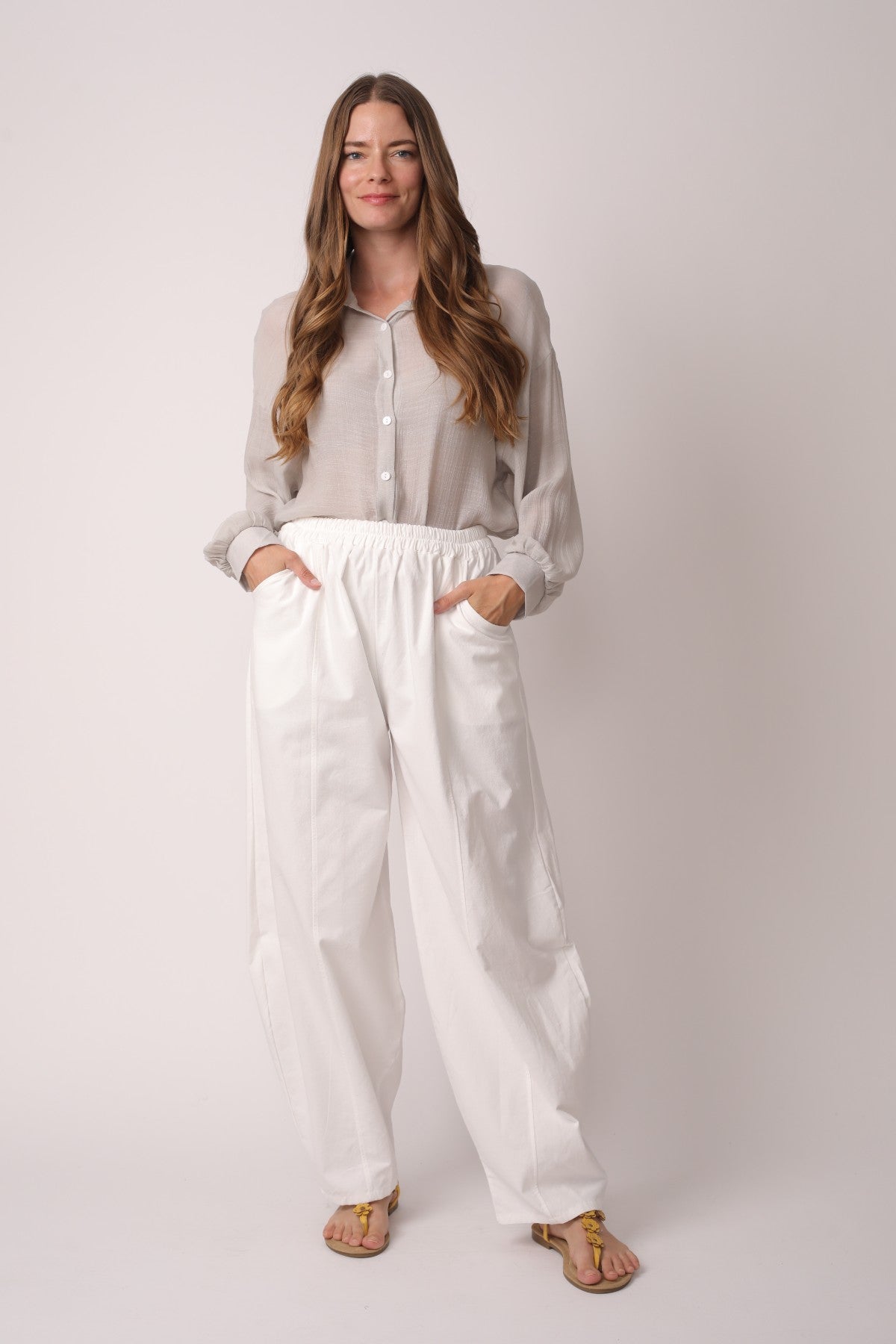 Japanese Zen Cotton Linen Palazzo Pants | Zen