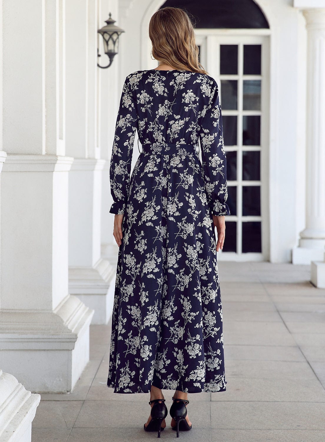Buddhatrends Aurora Elegance Floral Maxi Dress