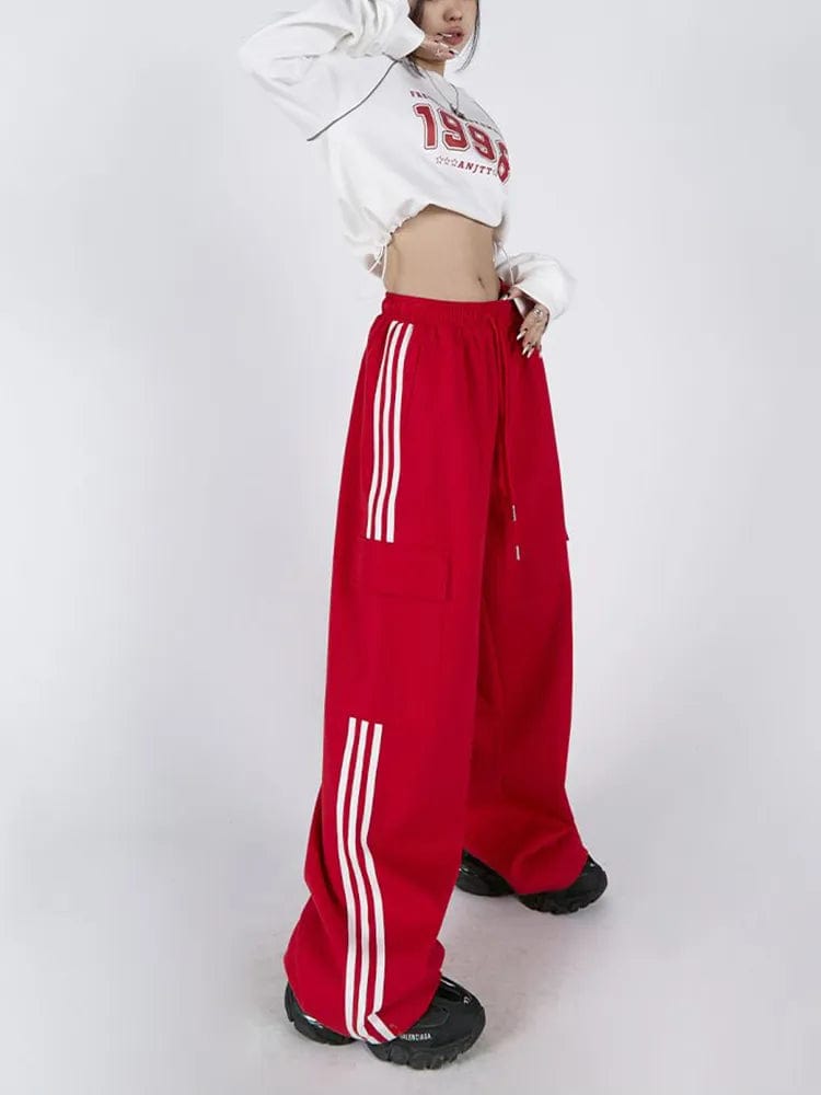Buddhatrends Bottoms Red / S Streetsmart Oversized Cargo Pants