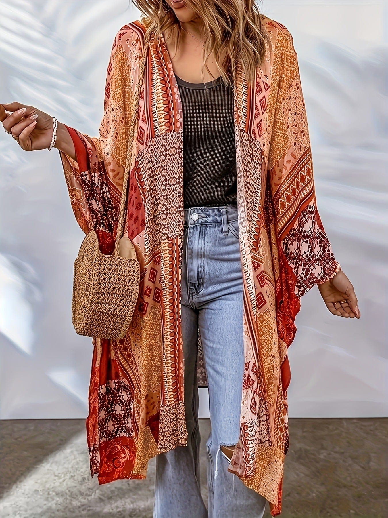 Buddhatrends Orange and Red Bohemian Women&
