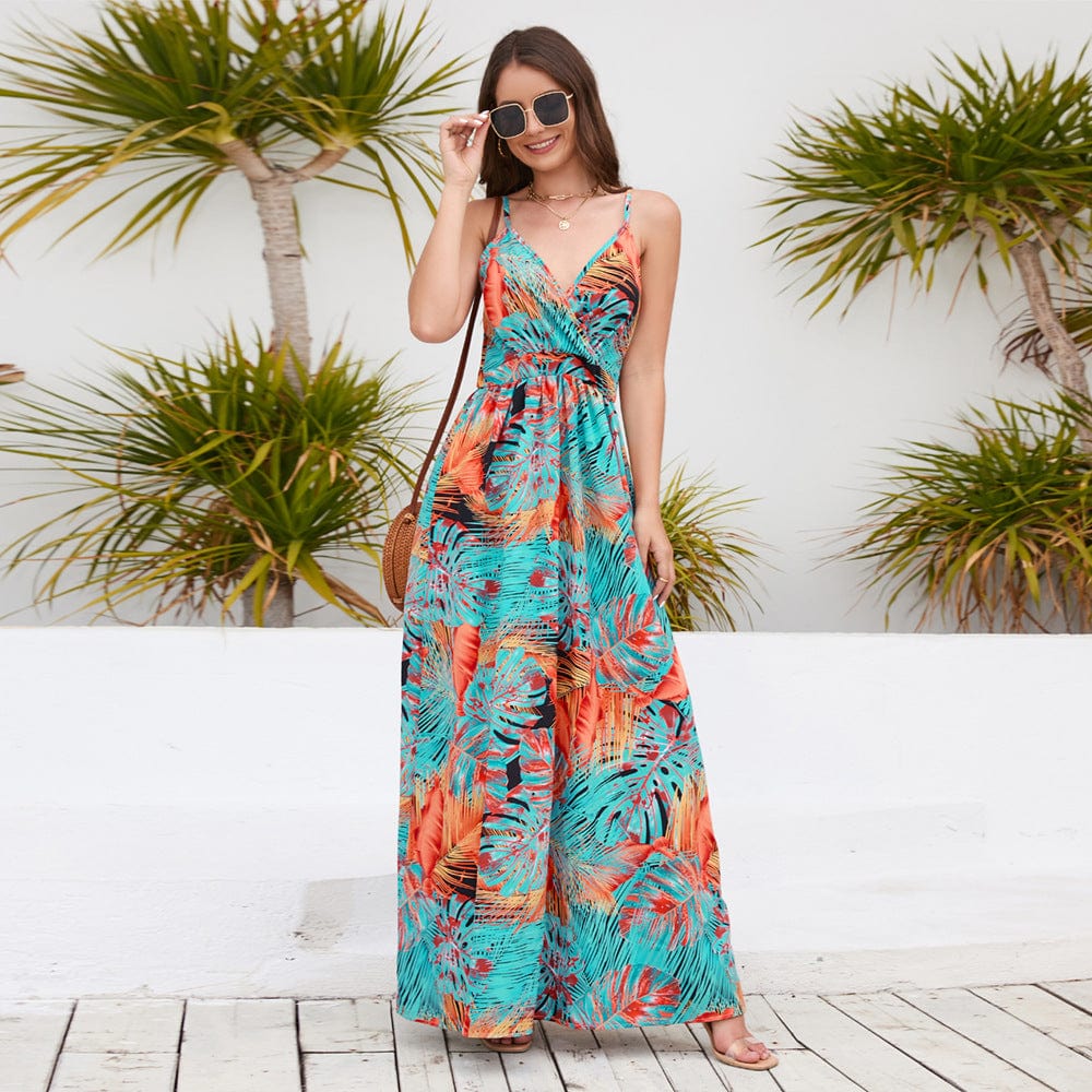 Buddhatrends Orange / S Summer Boho Chic Maxi Dress