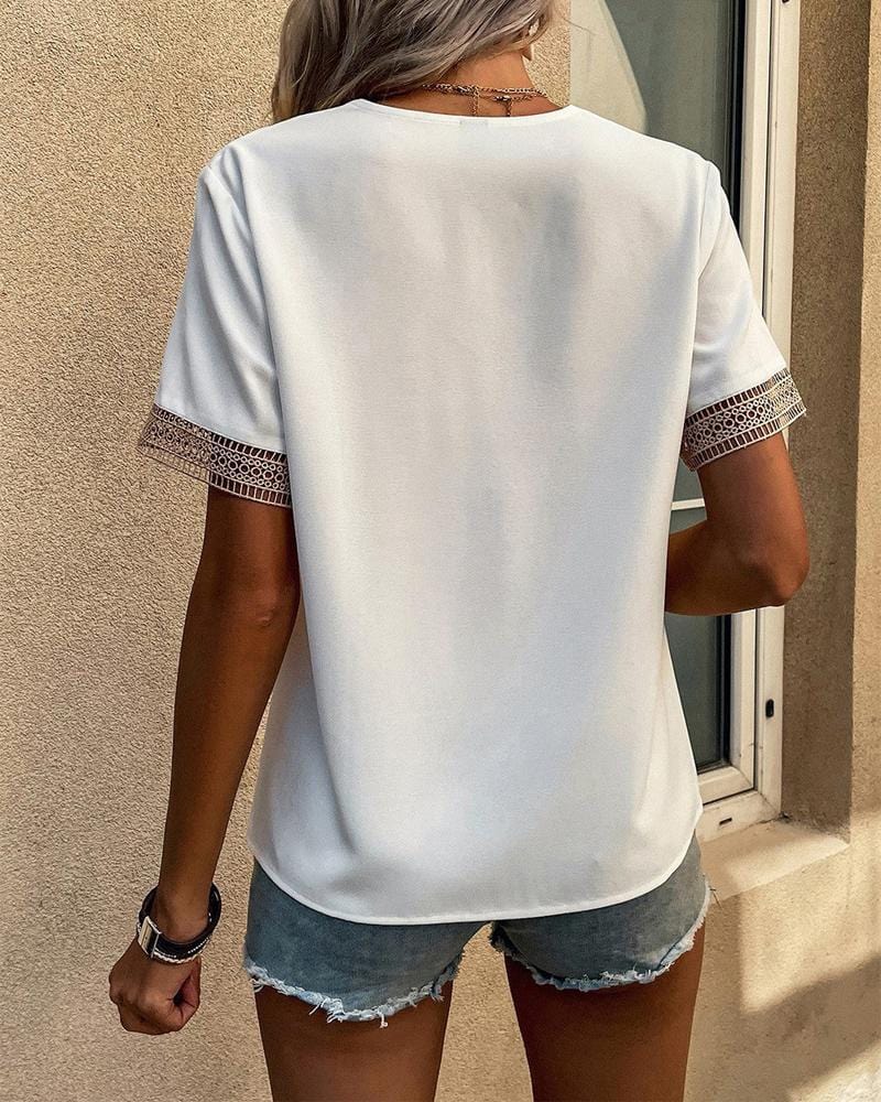 Buddhatrends Stylish Summer Lace T-Shirt