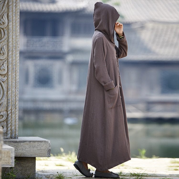 Buddha Trends Auburn / One Size Oversized Vintage Hooded Jacket