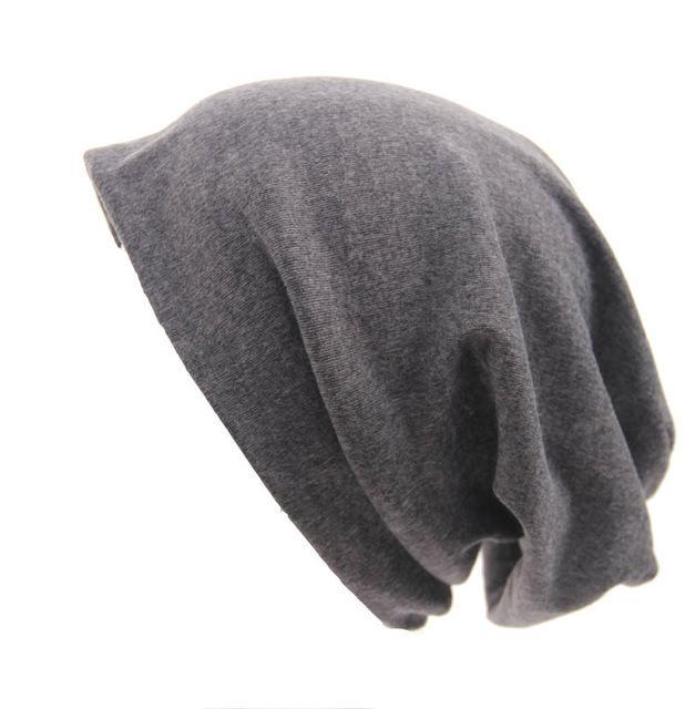 Buddha Trends Beanie Hats Gray Slouch Fit Casual Beanie