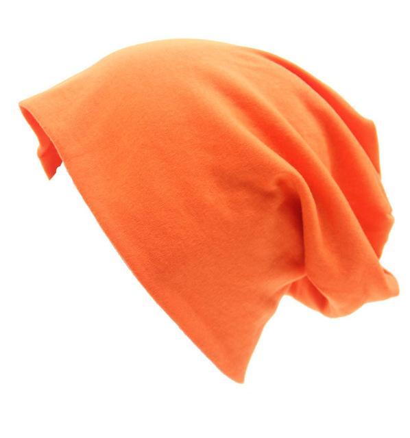Buddha Trends Beanie Hats Orange Slouch Fit Casual Beanie