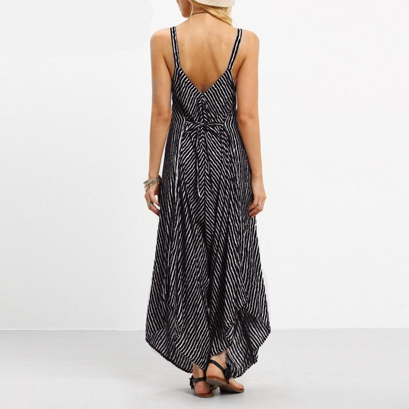 Buddha Trends Black and White Striped Palazzo Overall