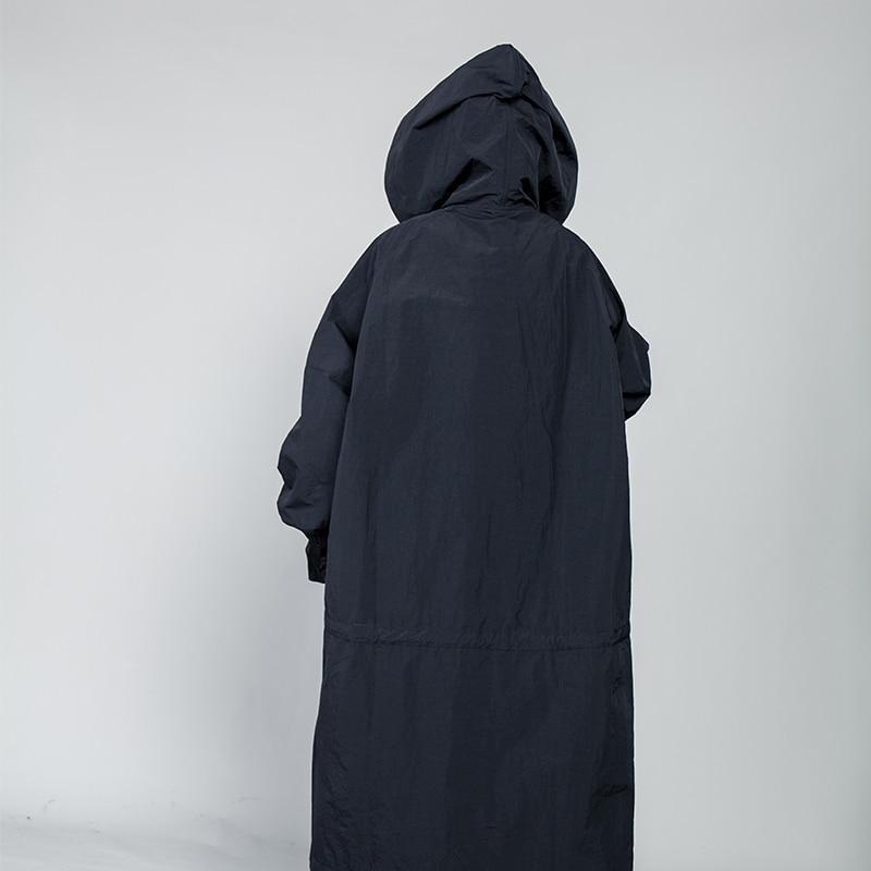 Buddha Trends Black Hooded Oversized Coat | Millennials