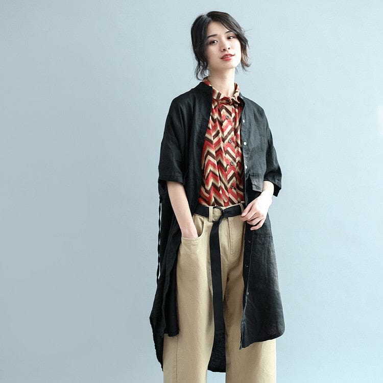 Buddha Trends Black / One Size Minimalist Oversized Blouse