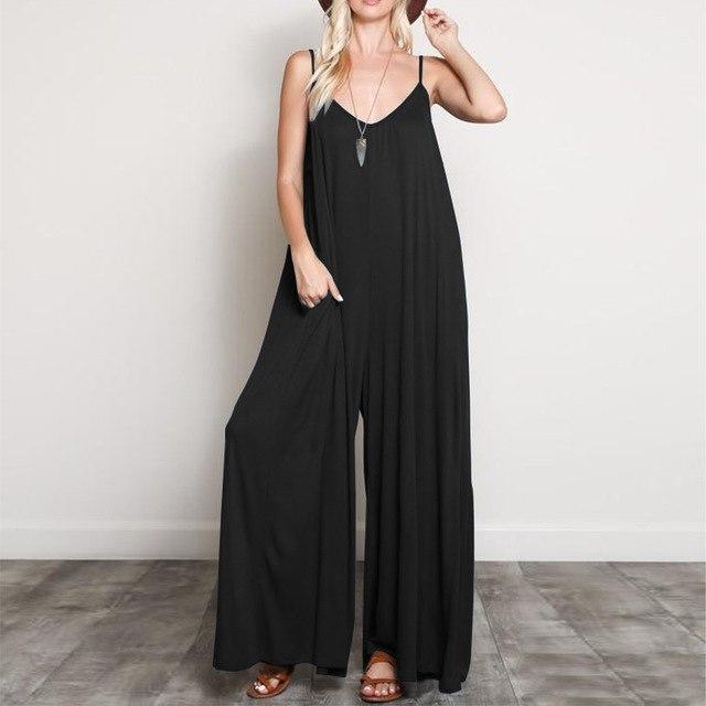 Buddha Trends Black / S Bohemian Wide Leg Overall