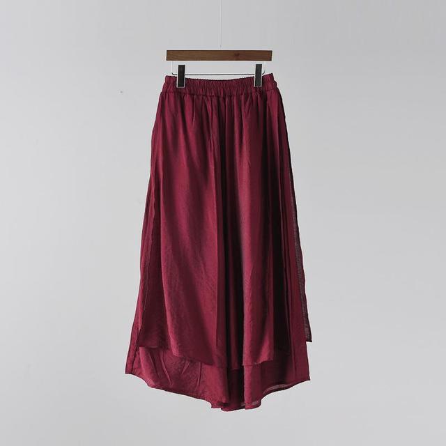 Buddha Trends Burgundy / One Size Flowy 3/4 Length Palazzo Pants | Zen
