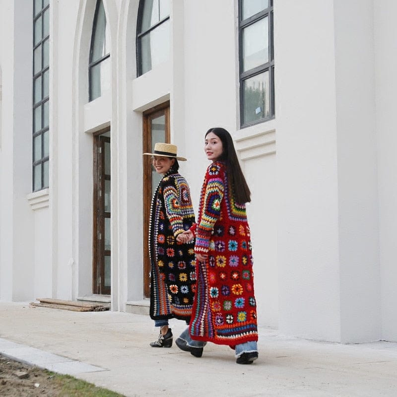 Buddha Trends Cardigans 100% Wool Handmade Hippie Cardigan