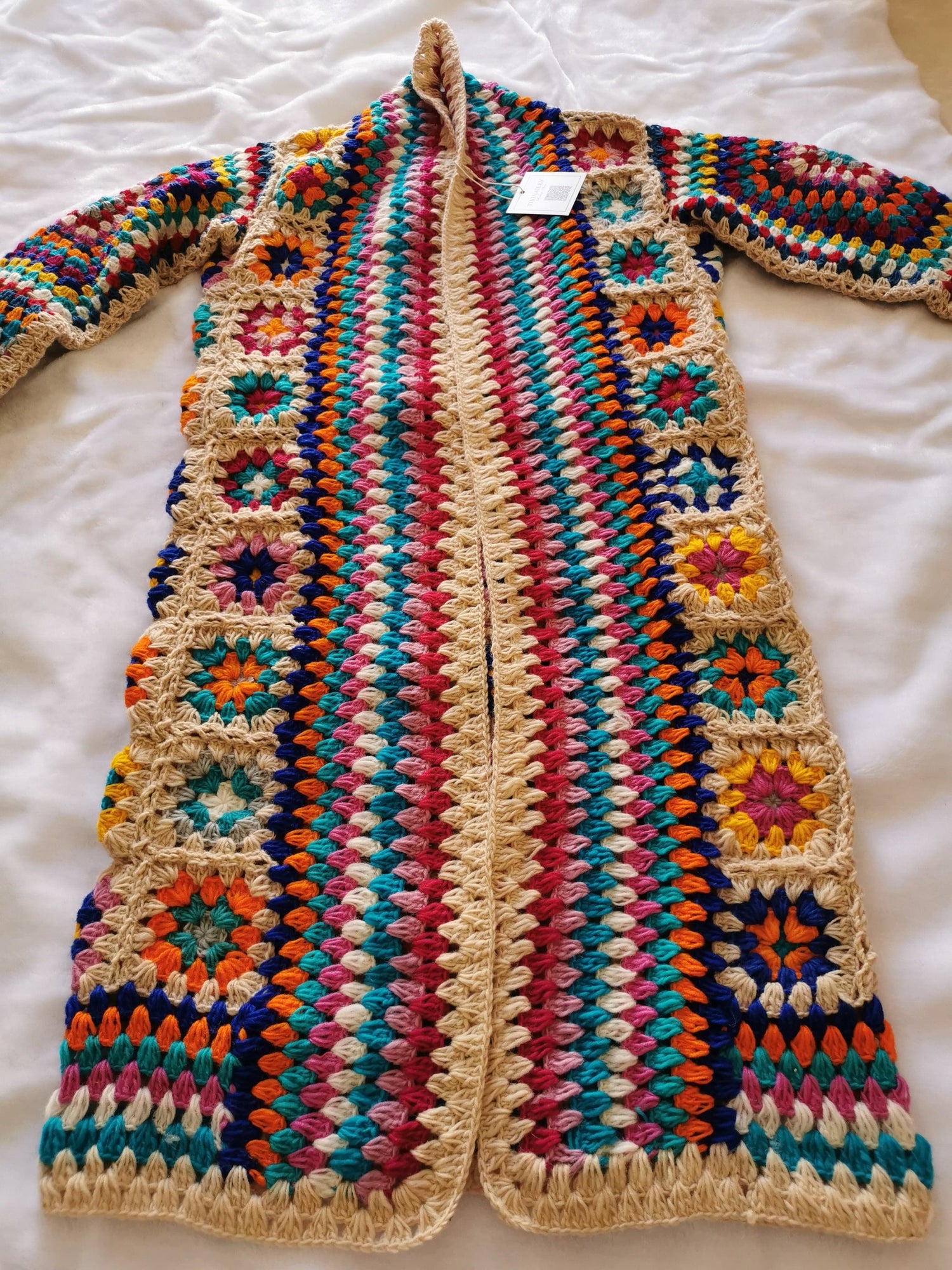 Buddha Trends Cardigans 100% Wool Handmade Hippie Cardigan