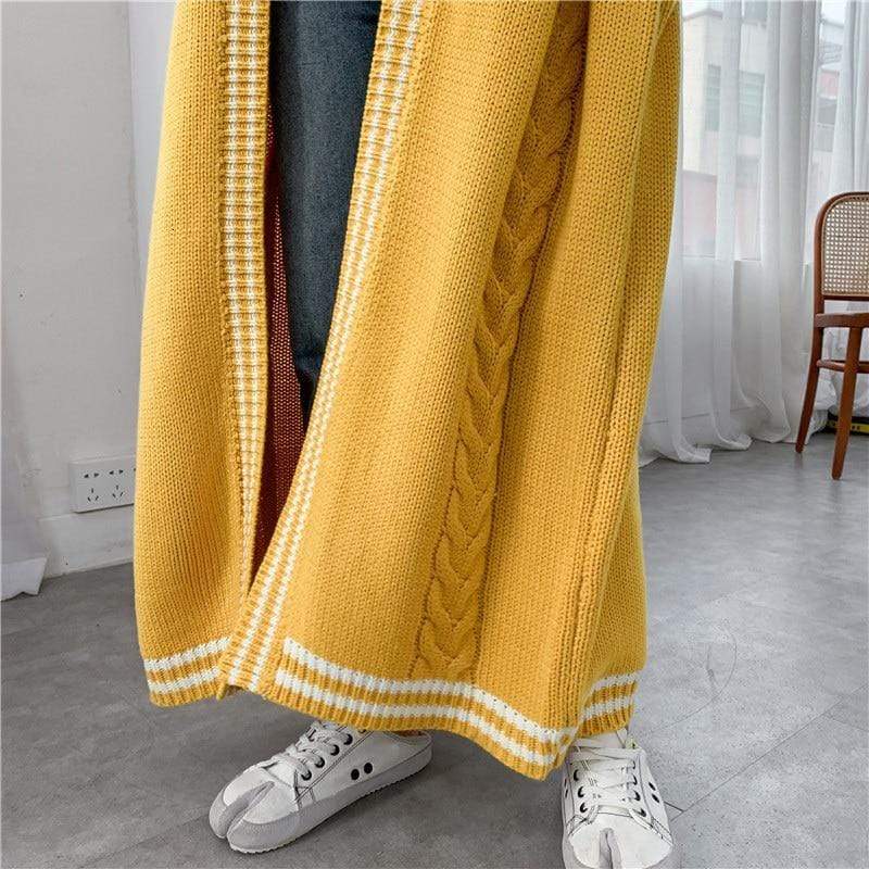 Buddha Trends Cardigans Oversized Cable Knit Cardigan