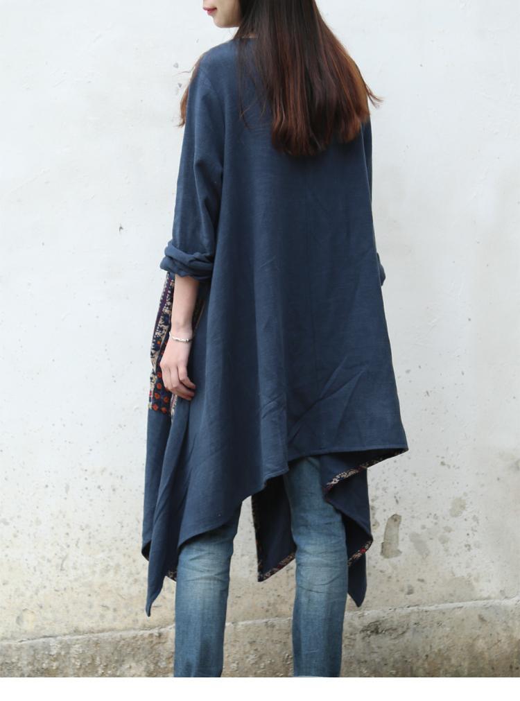 Buddha Trends Chinese Style Draped Linen Shirt | Zen