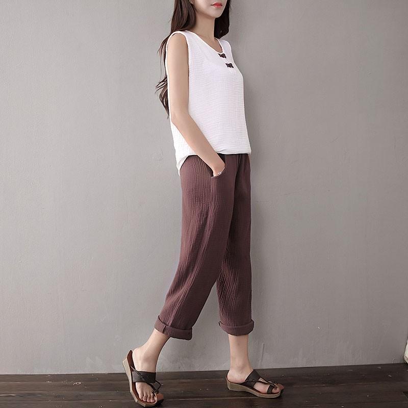 Buddha Trends Cotton And Linen Pants  | Zen