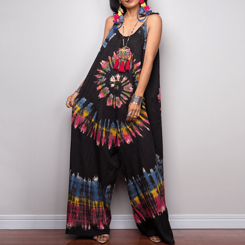 Buddha Trends Drawstring Dungaree Overall