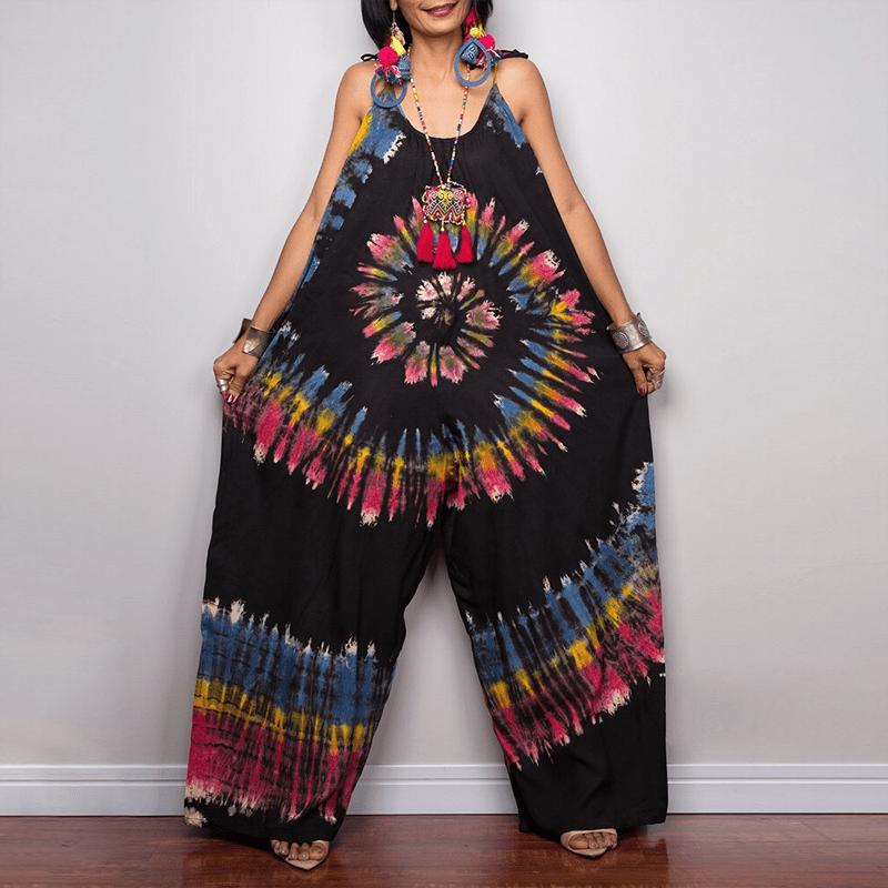Buddha Trends Drawstring Dungaree Overall