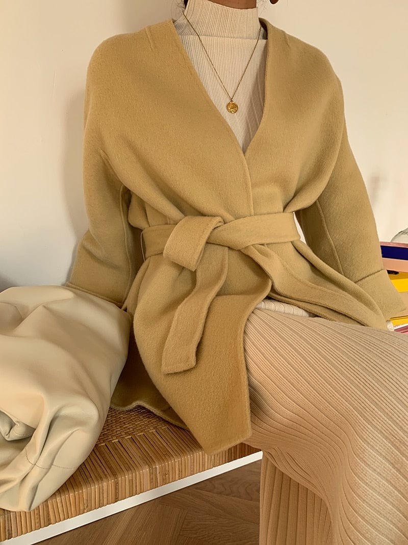 Buddha Trends Dress Asymmetrical Solid Full Sleeve Cotton Dress