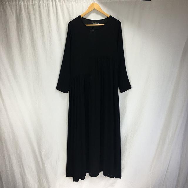 Buddha Trends Dress Black / S Oversized Long Hippie Dresses