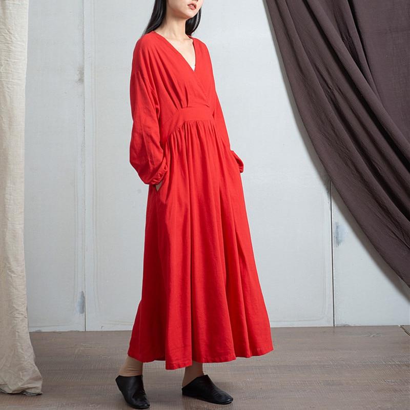 Buddha Trends Dress Empire Waist Cotton Linen Casual Dress | Zen