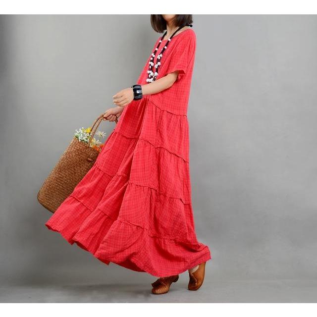 Buddha Trends Dress Loose Cotton and Linen Dress | Nirvana