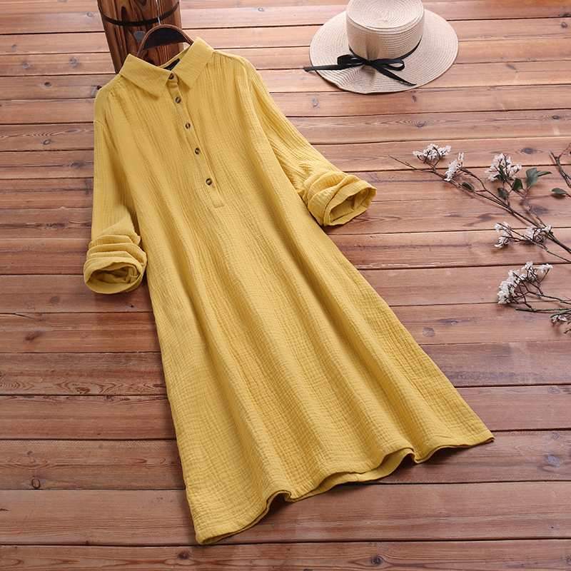 Buddha Trends Dress Modern Boho Plus Size Shirt Dress