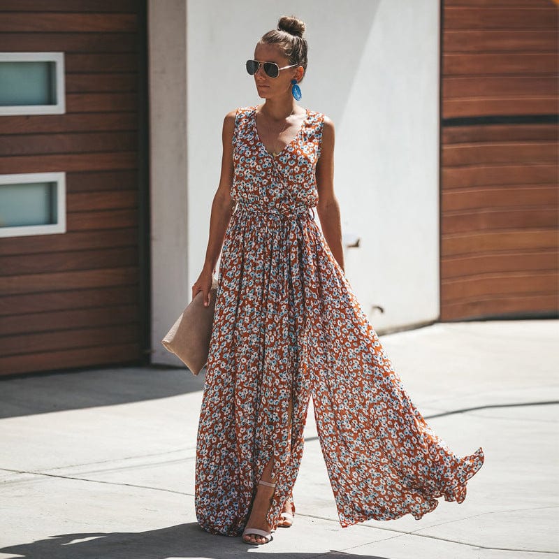 Buddha Trends Dress Mystery Floral Boho Maxi Dress