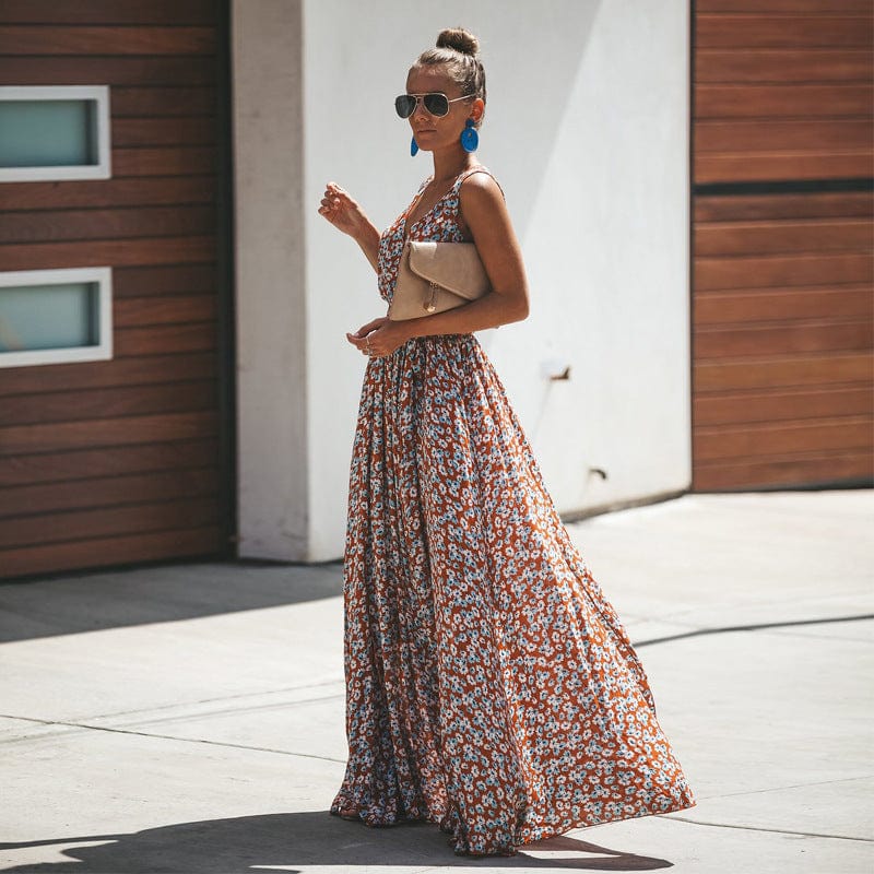 Buddha Trends Dress Mystery Floral Boho Maxi Dress