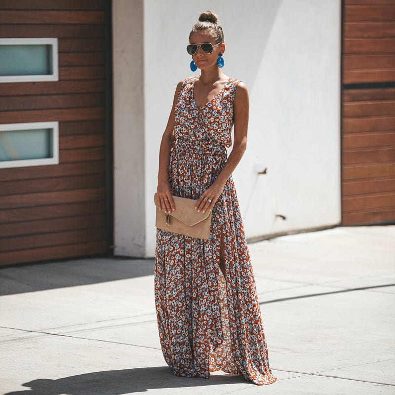 Buddha Trends Dress Mystery Floral Boho Maxi Dress